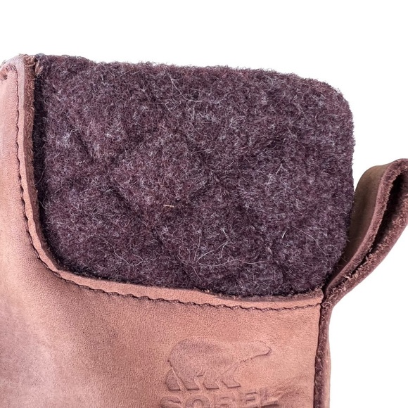 Sorel Slimpack Lace Leather Winter Snow Boot Waterproof Size 6 Tan Black - Picture 10 of 16